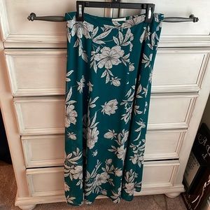 LOFT floral maxi skirt
